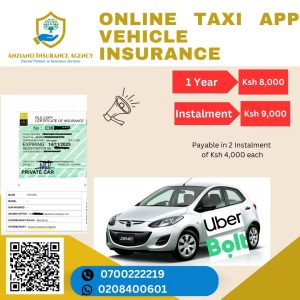 Online Hailing App's Taxi PSV TPO  Insurance