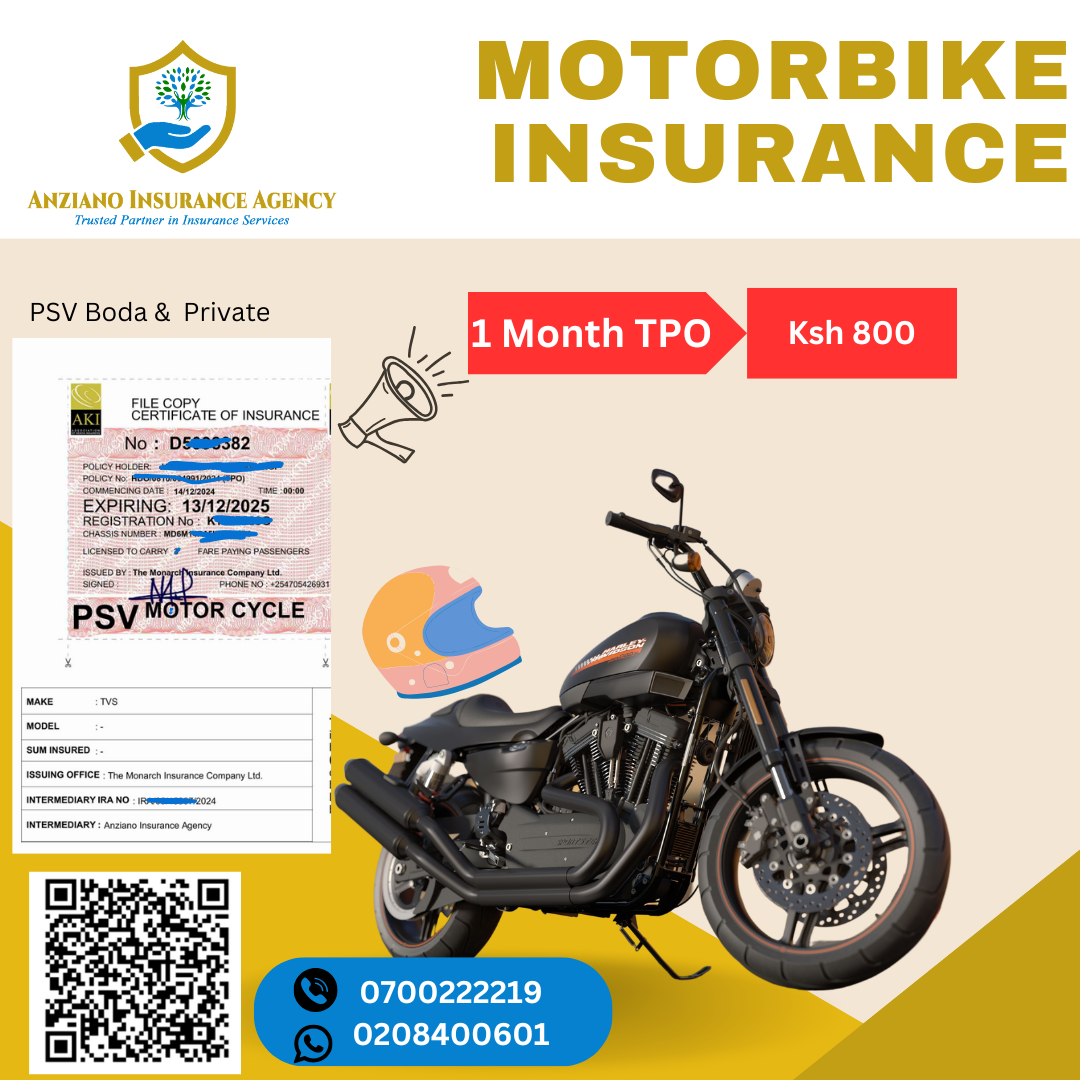 one month boda insurance